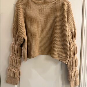 HYFVE Ribbed Knit Sweater in Tan